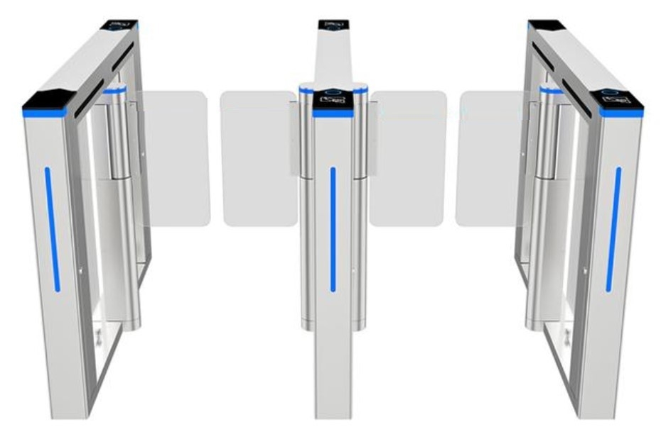 RS485/TCP-IP Communication Interface Speed Gate with Standard 300mm Swing Arm Length and Illegal Intrusion Alarm